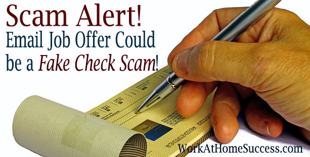 Work At Home Fake Check Scam
